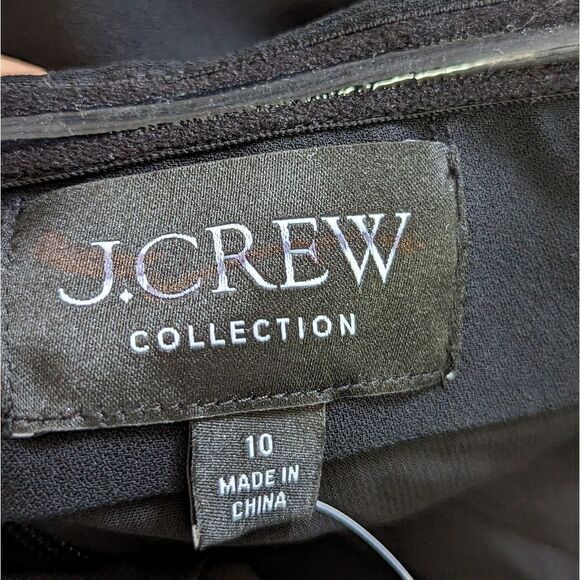 J. Crew Black Crepe Halter Midi Dress | Fringe Hem Cocktail Party Style NWT | 10 - Picture 14 of 15